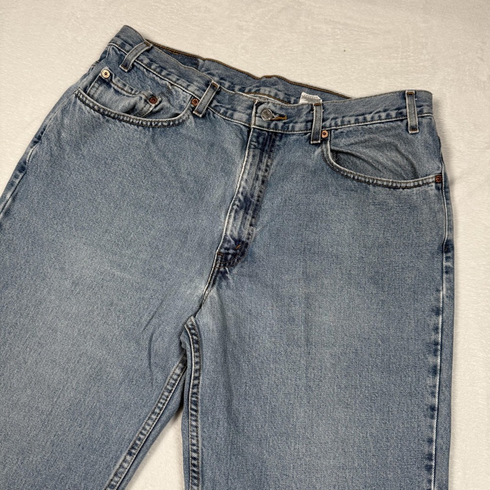Vintage Levis 550 Jeans Mens 38x30 Blue Relaxed Fit Denim Light‎ Wash 90s